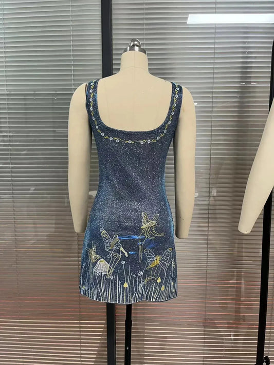 Aurelia Celestial Embroidered Dress